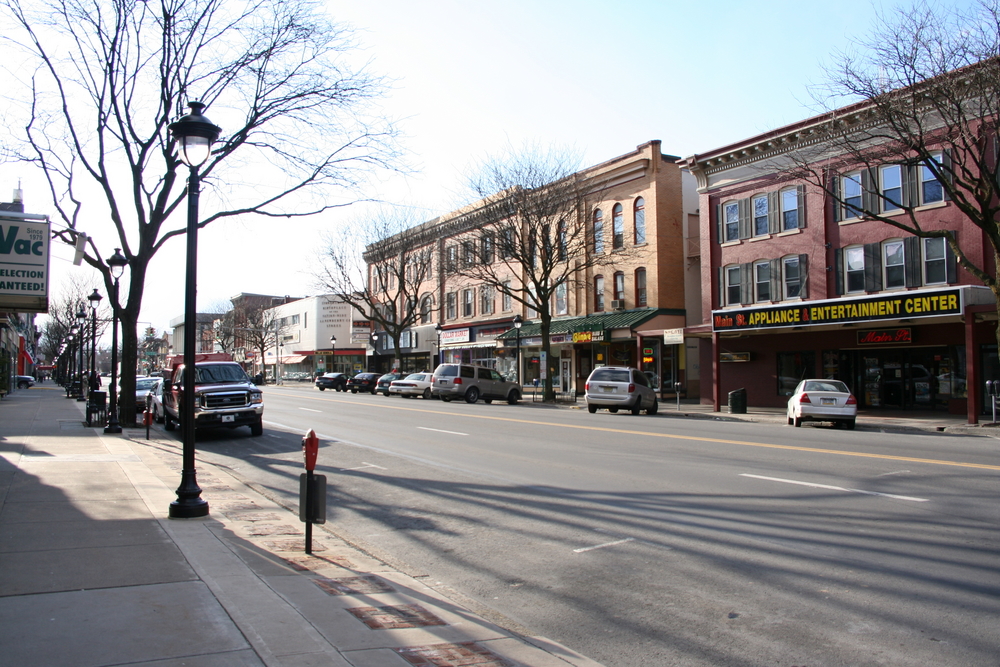 Main Street in Stroudsburg a small town in Pennsylvania