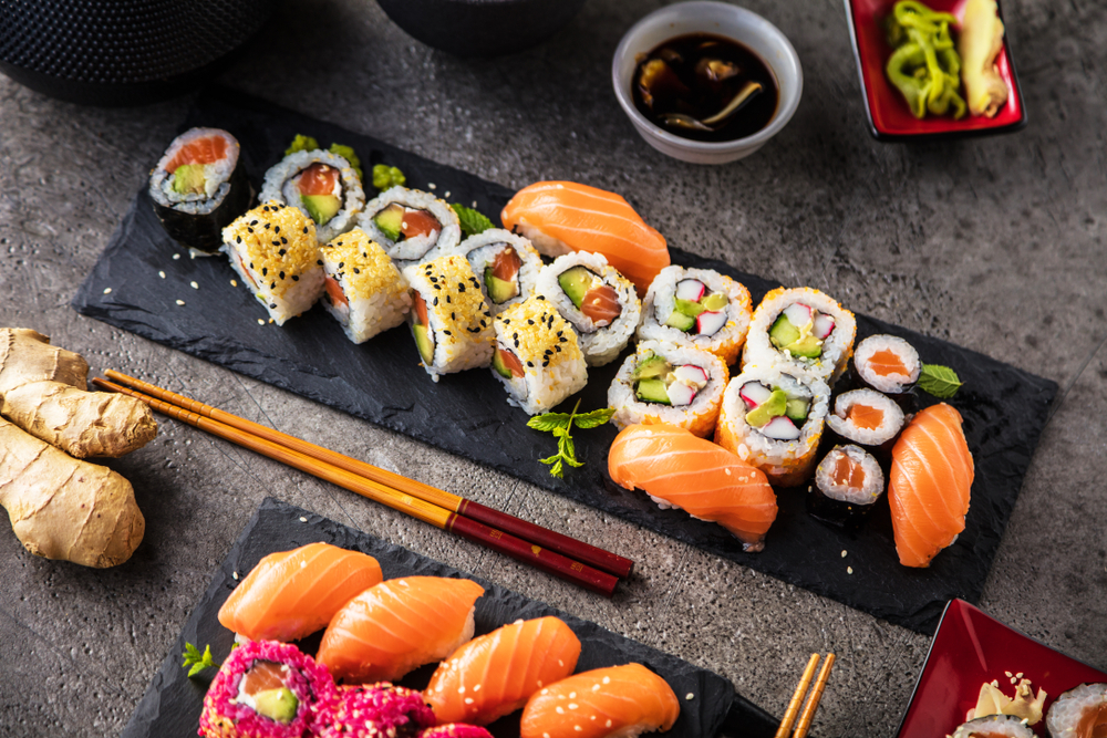 japanese sushi, maki, and rolls served with chopsticks restaurants in camden