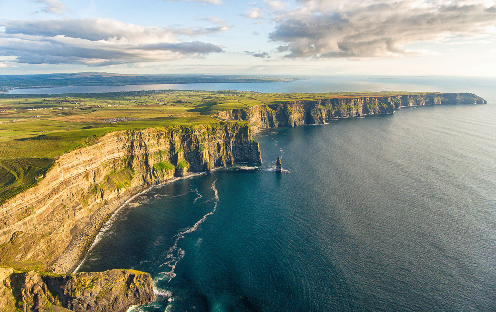aerial view of the cliffs 7 day ireland itinerary