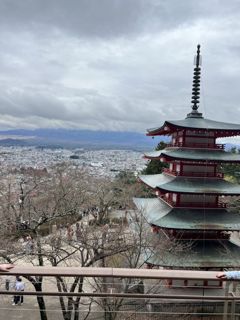 view of city and a Japanese shrine you will view when traveling to Japan for the first time.