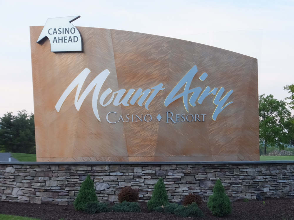 mount airy casino resort signboard