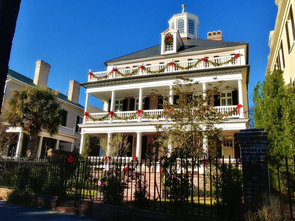 house decorated with christmas decorations christmas in charleston