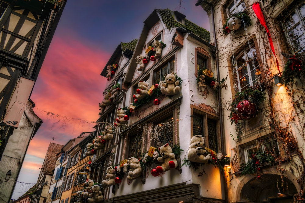 houses adorned with christmas decor