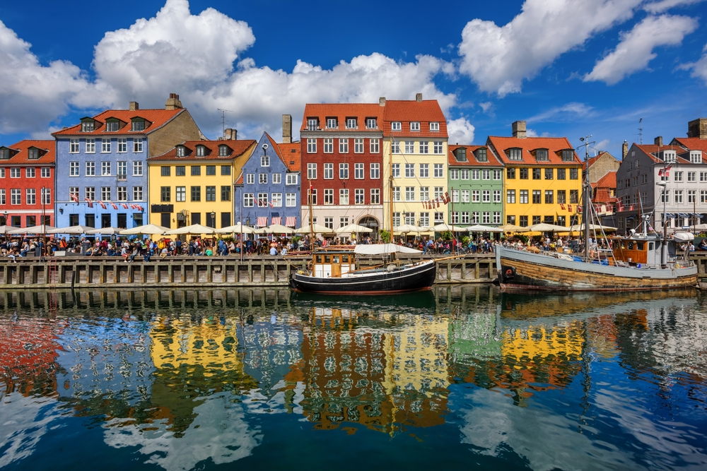 colorful traditional houses in port