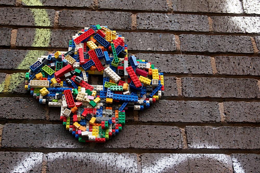 lego art on a brick wall things to do near heathrow