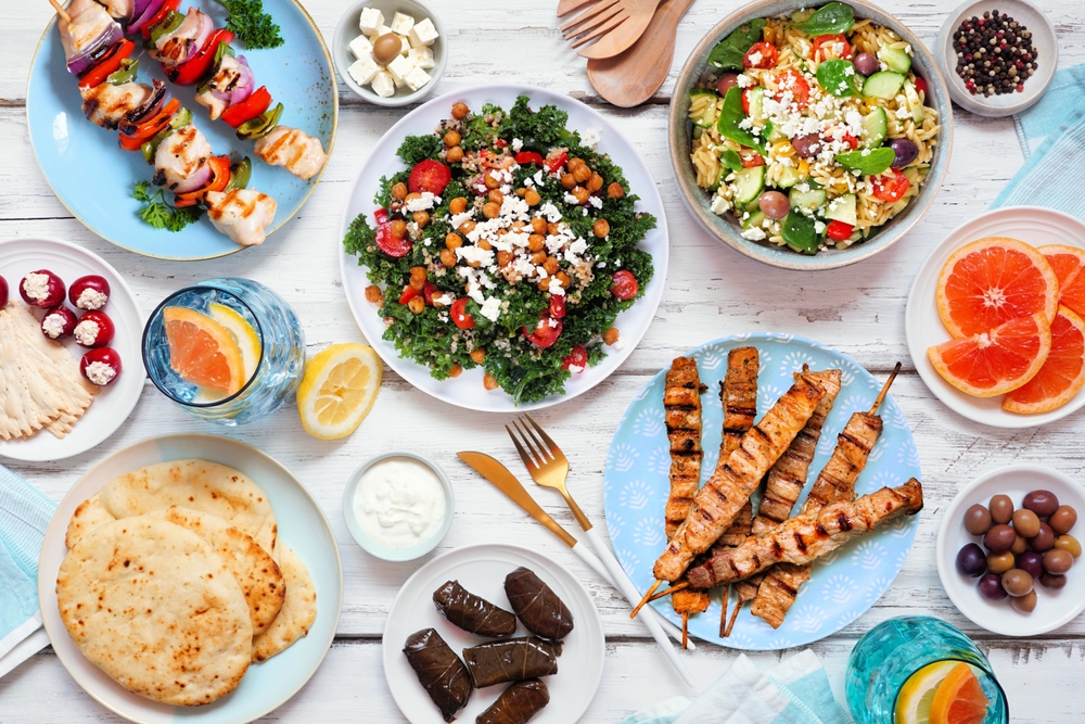 mediterranean food on the table