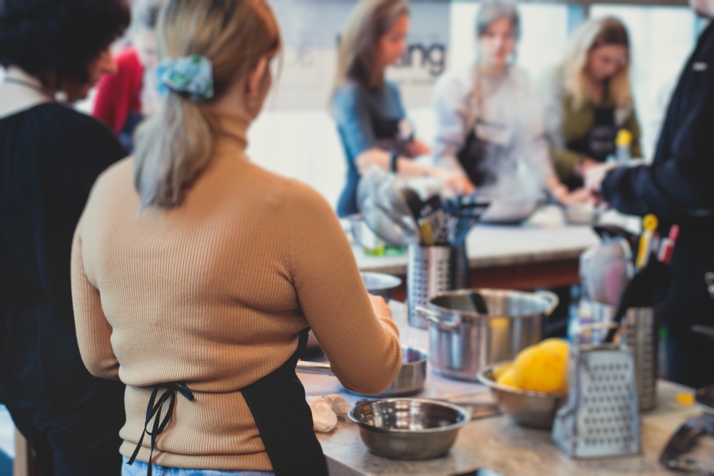 group of people in a cooking class tours in athens