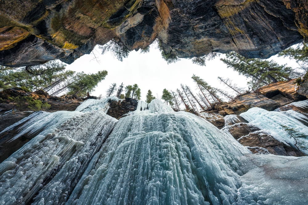 canyon with ice covered walls things to do in jasper
