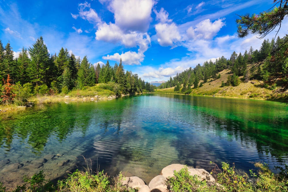 blue green shade of lake things to do in jasper