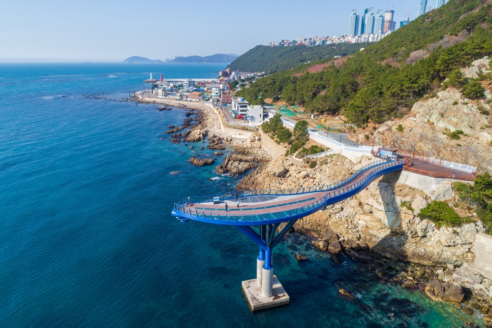 observatory with views of the sea Haeundae blueline park