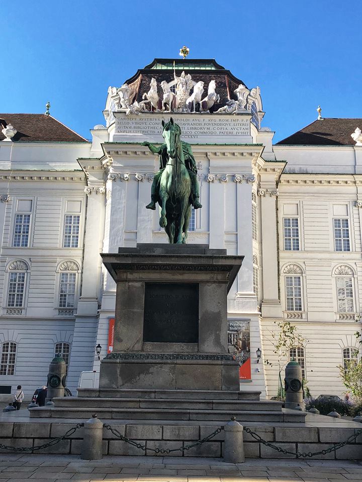 Viking European River Cruise Vienna statue and building