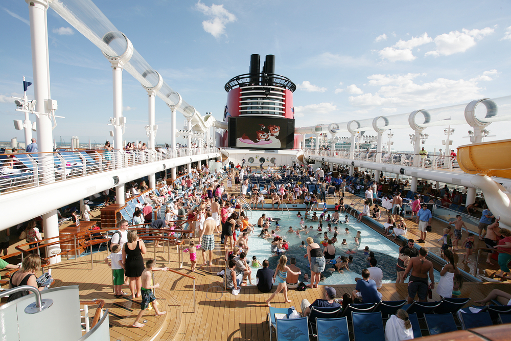 Disney cruise packing list party on the pool deck
