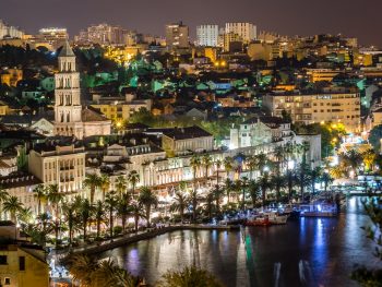 Split at night is worth seeing when visiting Croatia