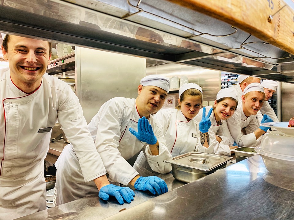 Russian River Cruise kitchen staff