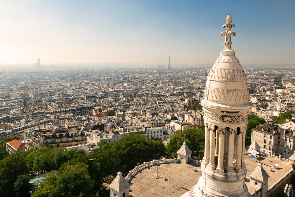 Some of the best views in Paris from the  dome of the Sacre Coeur.