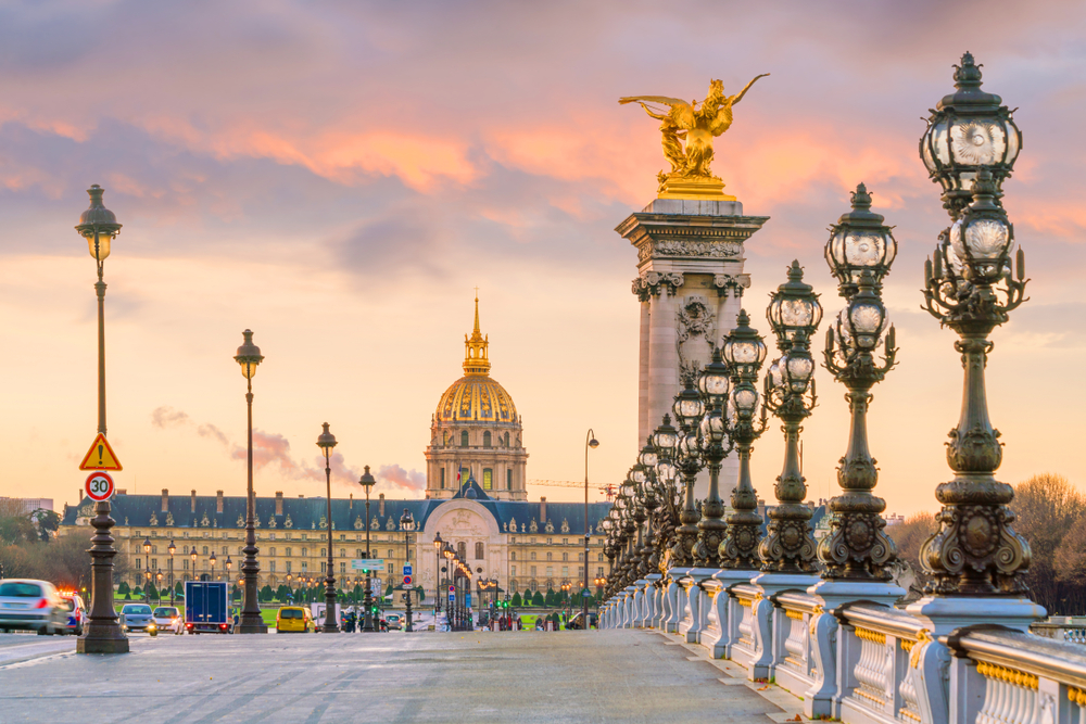 Ponts Alexander Bridge is one to visit on your first time in Paris