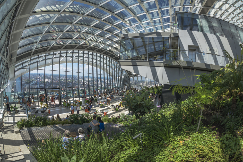 One of London hidden gems has large glass and steel room with green plants