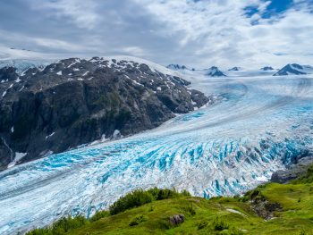 Blue ice of Exit Glacier Alaska