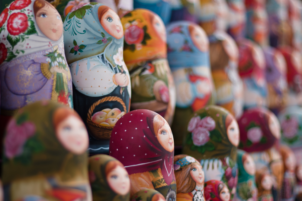 traveling to Russia means bringing back nesting dolls