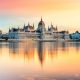 Hungarian Parliament Building in the sunset