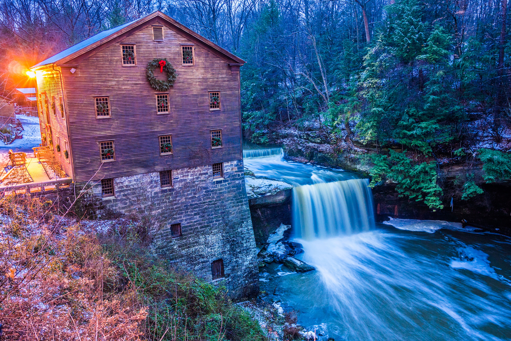 Lanterman's Falls energy is still used today to grind grains into flour and is one of the interesting things to do in Youngstown