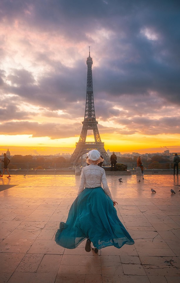 Intagrammable Places in Paris Sunrise at the Trocadero