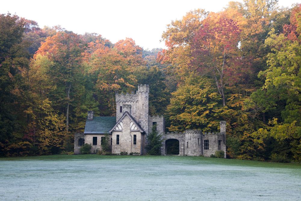 Beautiful Squire's Castle in Willoughby Ohio in autumn