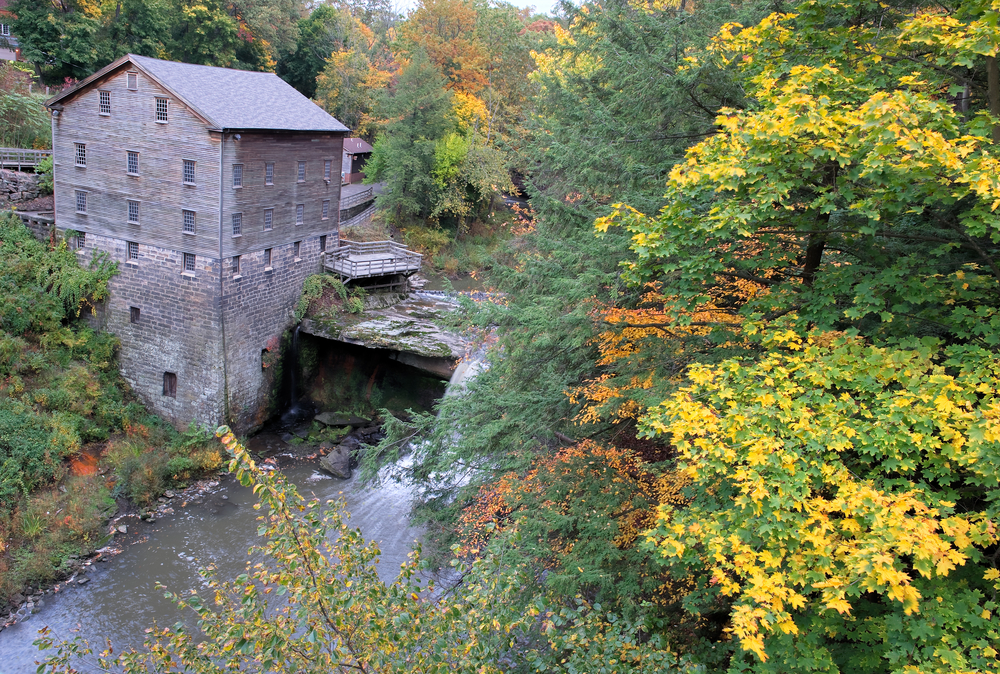 Lanterman's Mill is a great place to see fall foliage in Ohio