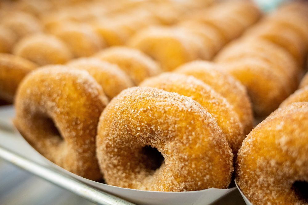 Fresh apple donuts are delicious from Ohio apple orchards