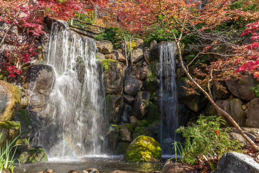 Photo of waterfalls in Rockford, Illinois in Autumn.