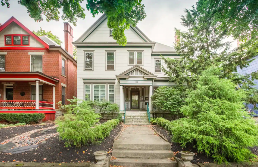 white Victorian-style house