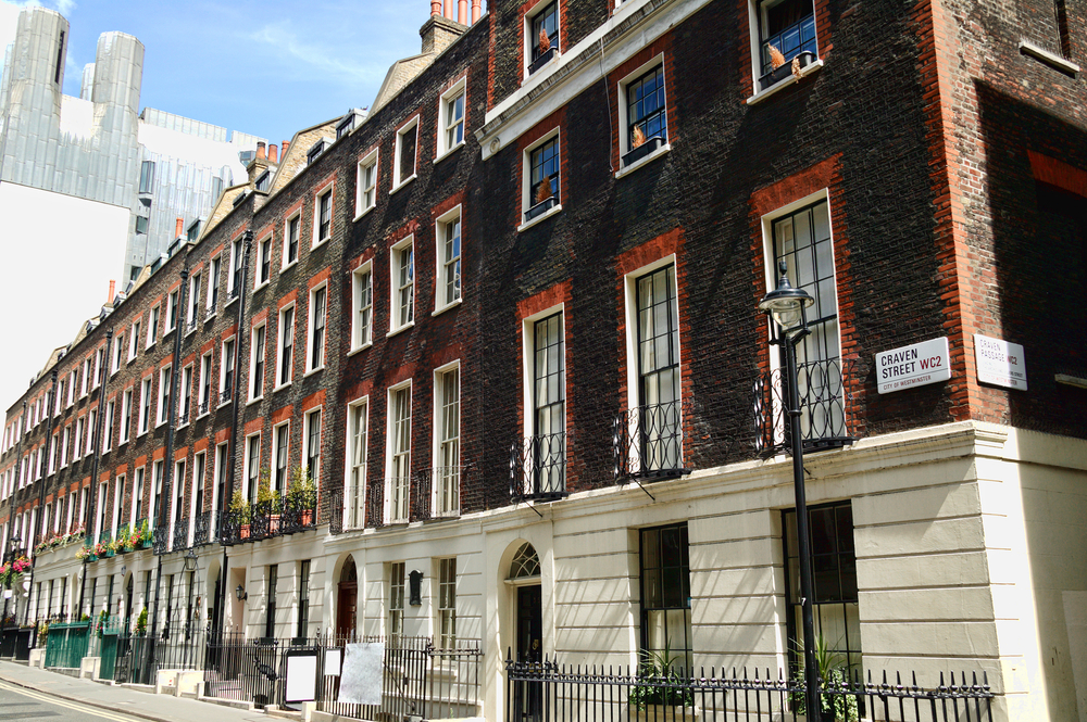 View down Craven Street where the Benjamin Franklin House can be seen.
It is one of the Hidden Gems in London