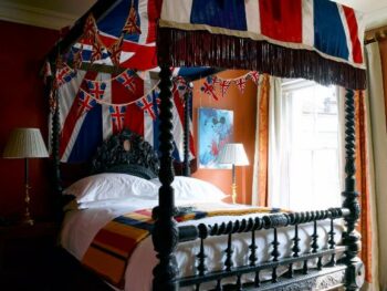 Canopy bed with British bedding boutique hotels in London