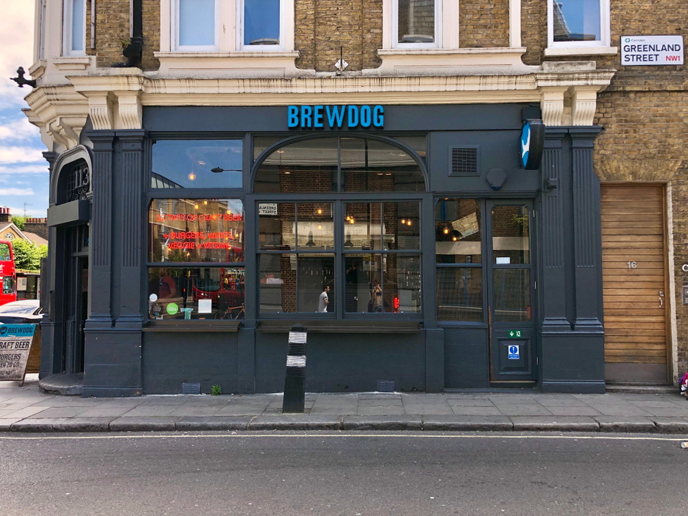 Exterior of the BrewDog bar in Camden.