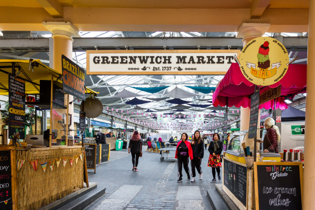 Entrance to the Greenwich Market one the best markets in London 