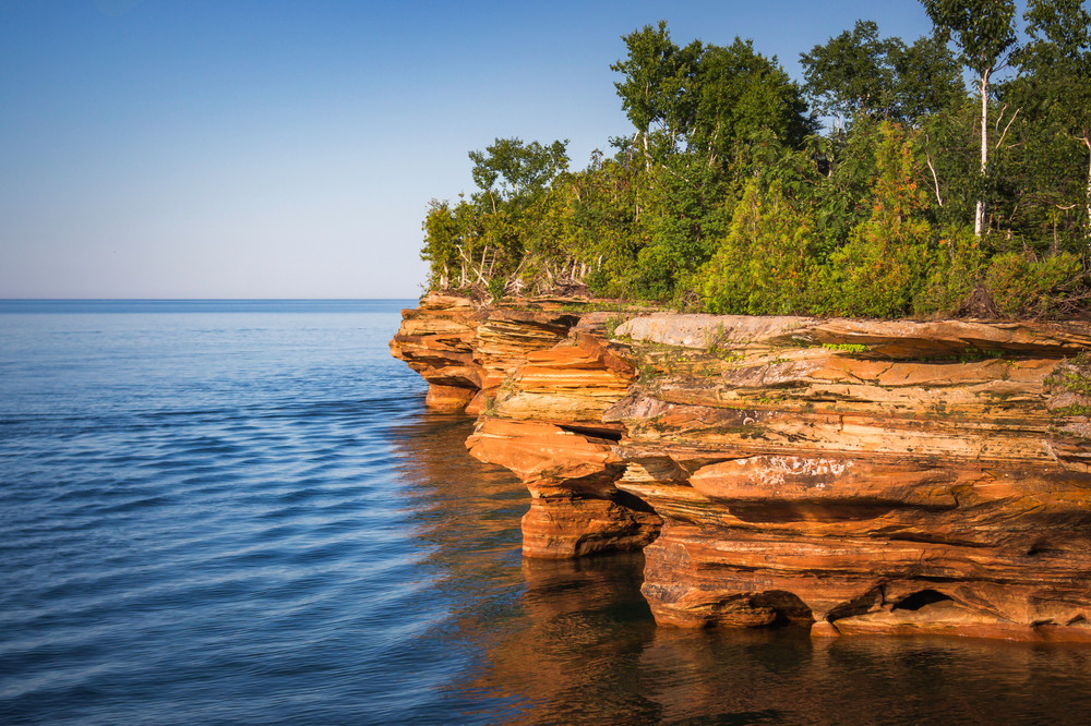 Beautiful rocky shoreline on Lake Superior.