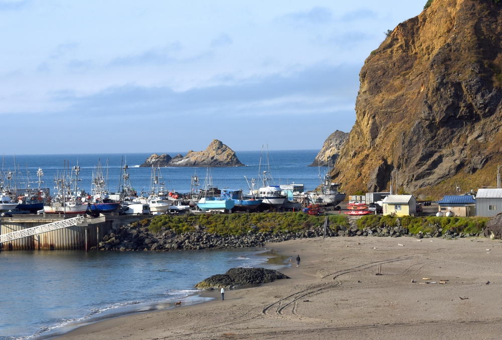 ships on a beach harbor
