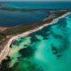 aerial view of cozumel island