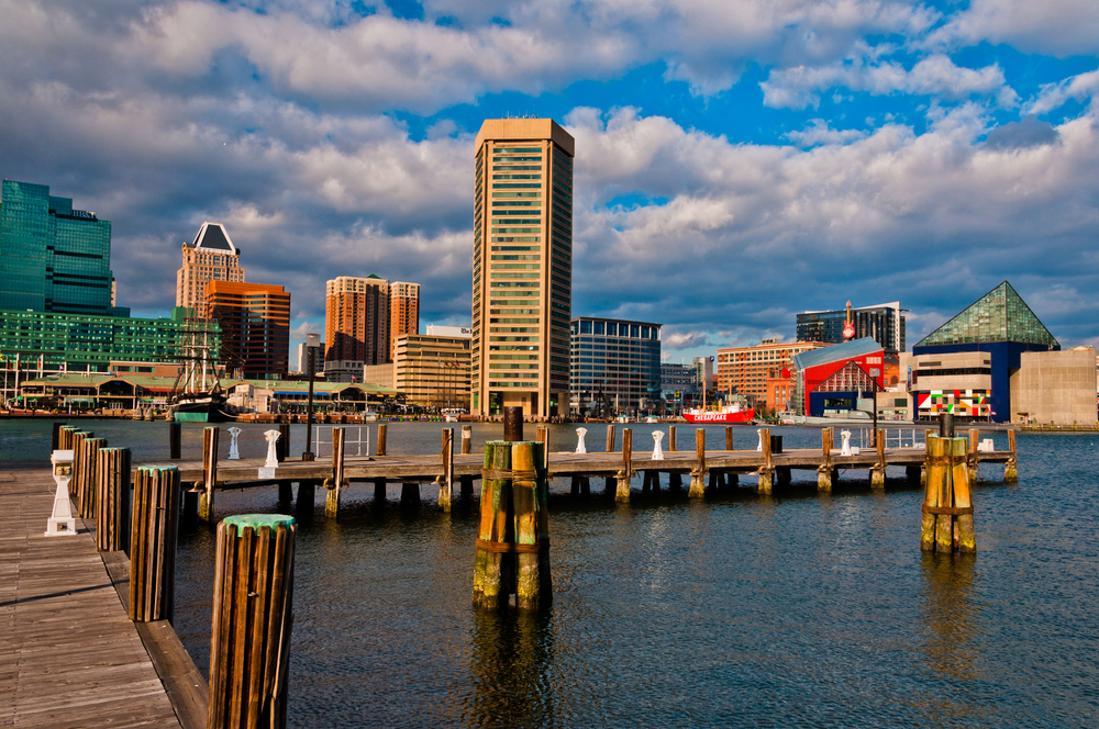 close up view of the harbour with buildings in the backdrop
