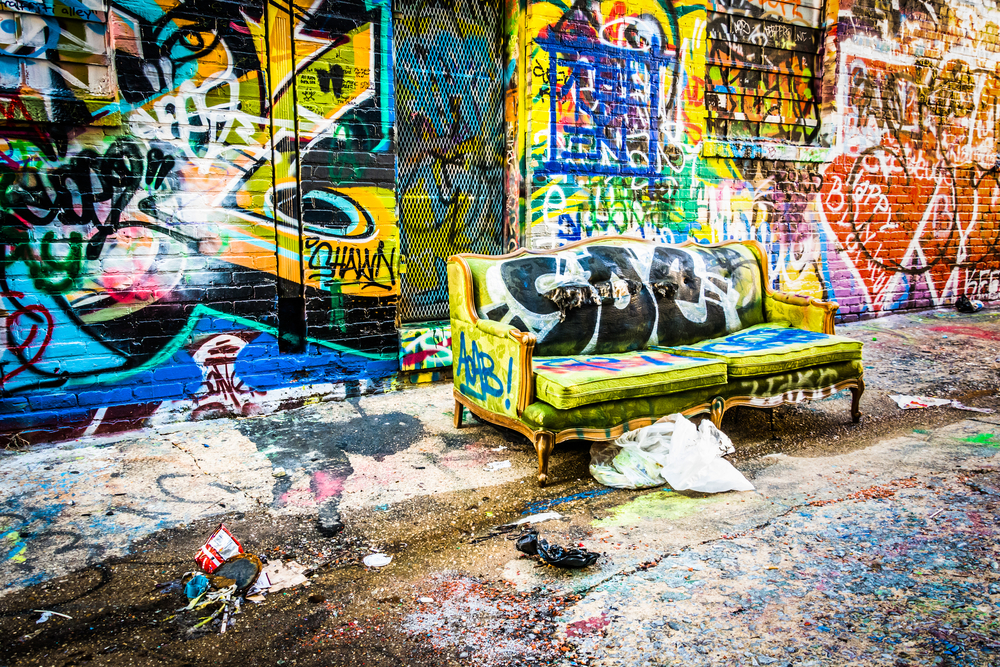 colorful designs and couch in graffiti things to do in baltimore bayond the inner harbor