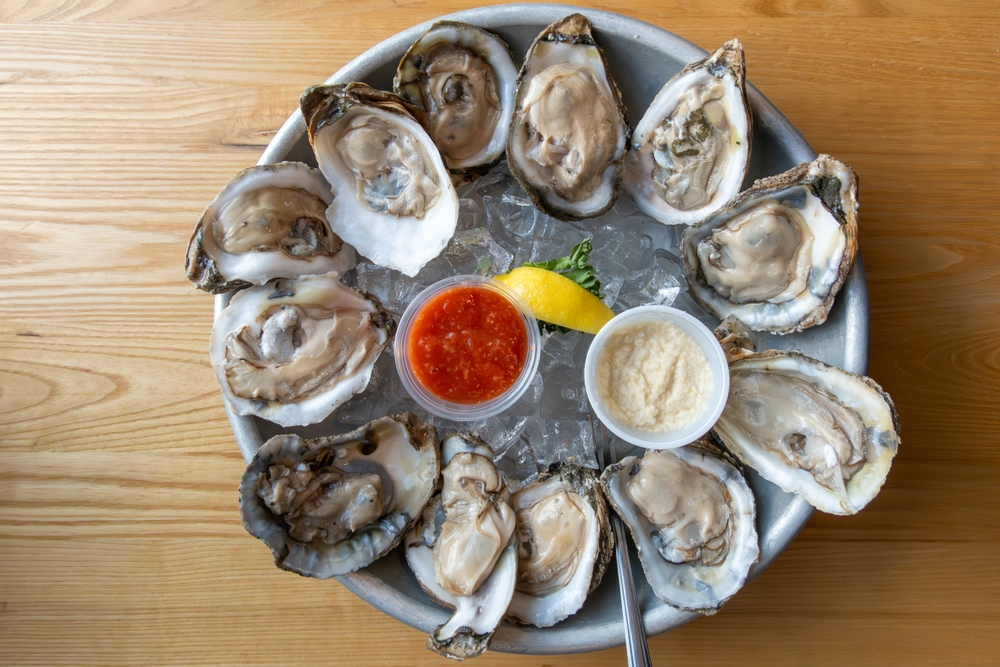 oyster served on a plate